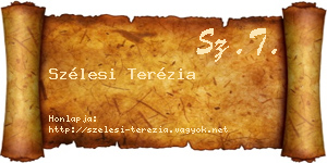 Szélesi Terézia névjegykártya
