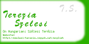 terezia szelesi business card